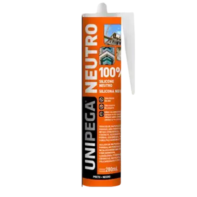 Silicón Neutro Transparente Unipega Herralum 1292 aplicado en vidrio y aluminio