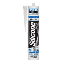 Sellador de Silicona Neutra Negro Tekbond para vidrio, aluminio y PVC