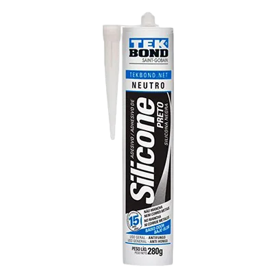 Silicone-tekbond-negro-uso-general Sellador de Silicona Neutra Negro Tekbond para vidrio, aluminio y PVC