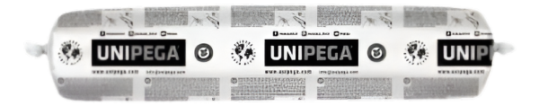 poliuretano-pu40-sellador-unipega-salchicha Poliuretano PU40 Uso Profesional Unipega aplicado en juntas de concreto y aluminio